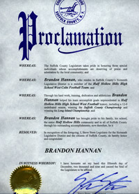 Brandon Hannan Proclamation